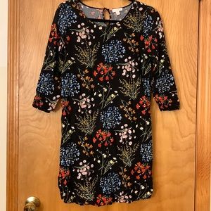 Floral Sundress with 3/4 Sleeves